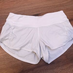 LULULEMON white 2.5 size 2 shorts!
